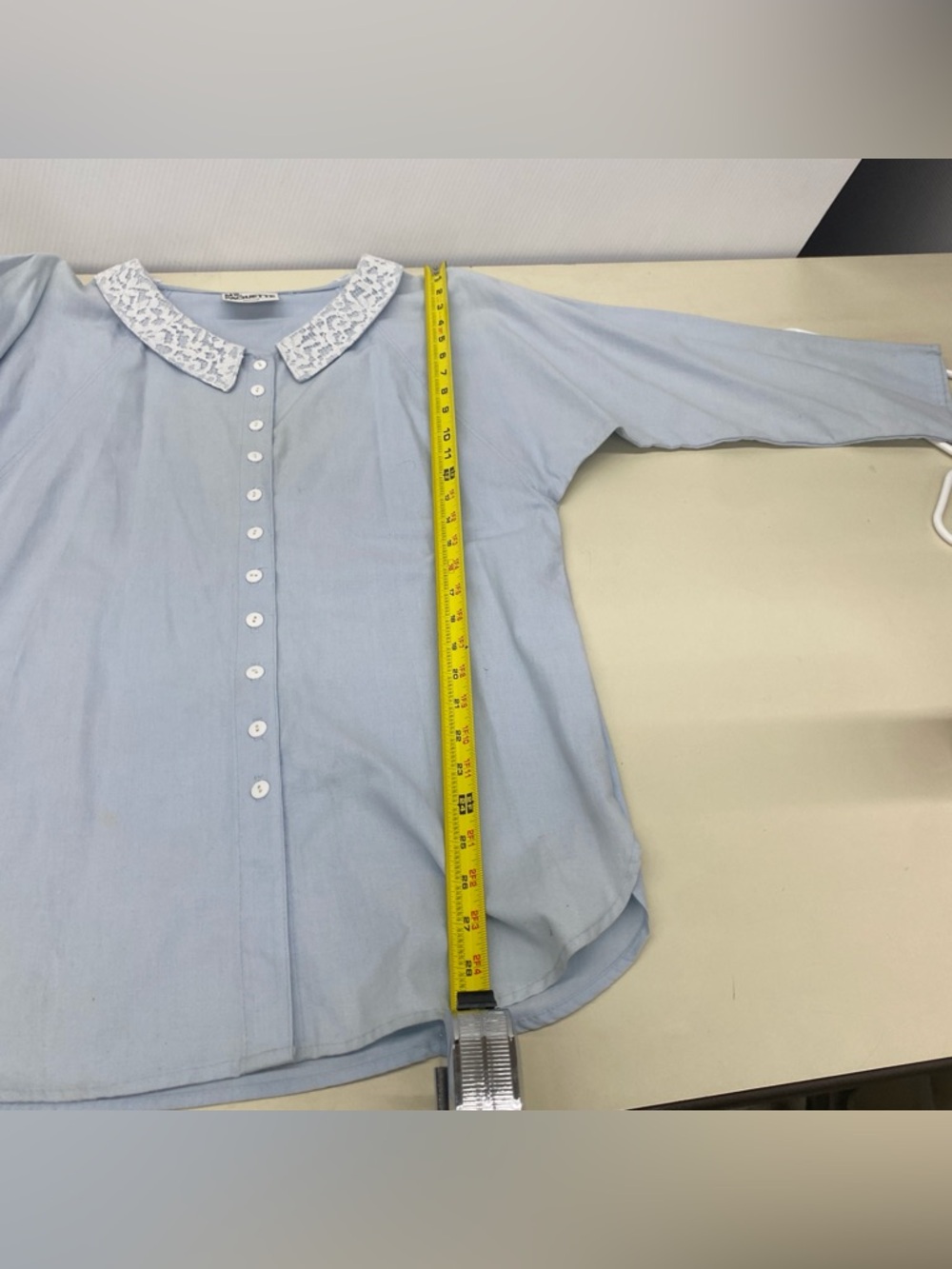 VINTAGE BLUE BLOUSE - Picture 6 of 9
